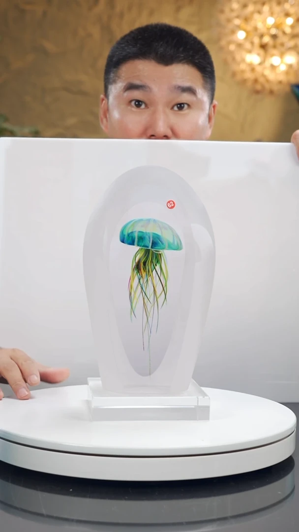 摆件福利蓝色水母摆件