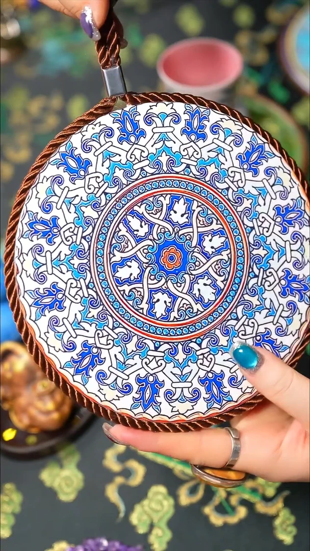 隔热垫曼陀罗花纹壶垫 17cm