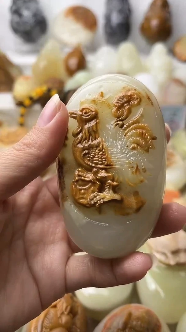 石材古青石棉纹正常不退换鸡