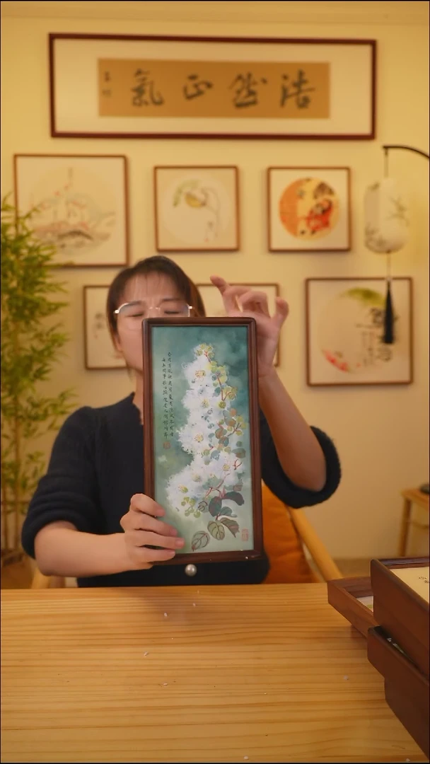 横款鹿鸣现代美术馆-岳倚竹老师作品