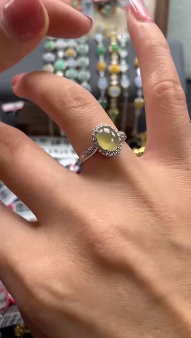 【闪购商品】翡翠戒指银S925镶嵌11111111111111  7