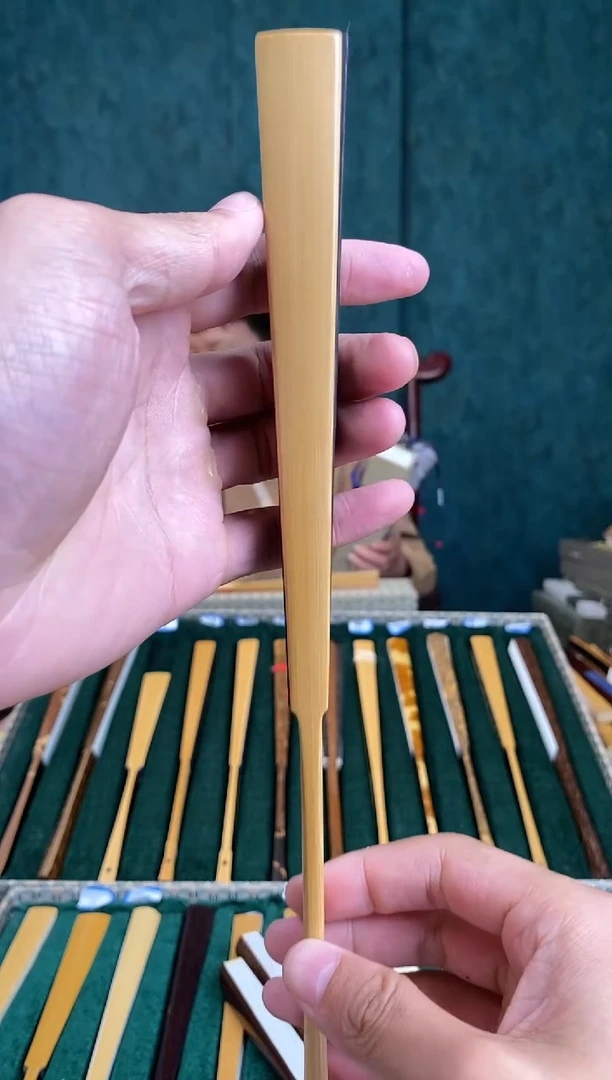 扇子九寸十八方全玉竹折扇