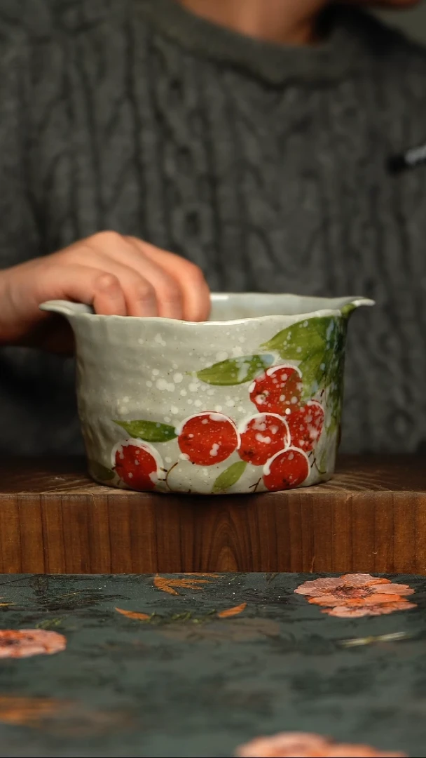 瓷片釉下彩手工手绘同款陶器