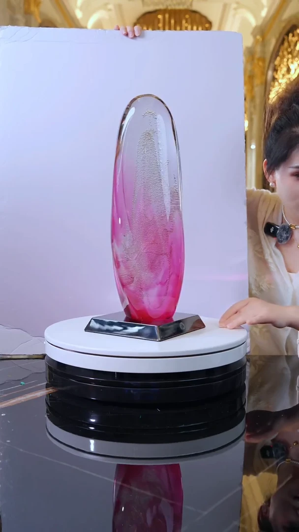 琉璃罗****号金红月虹摆件C245+AJ1619029灯底座黑色