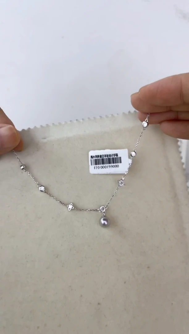 海水珍珠银S925镶嵌手绳手链