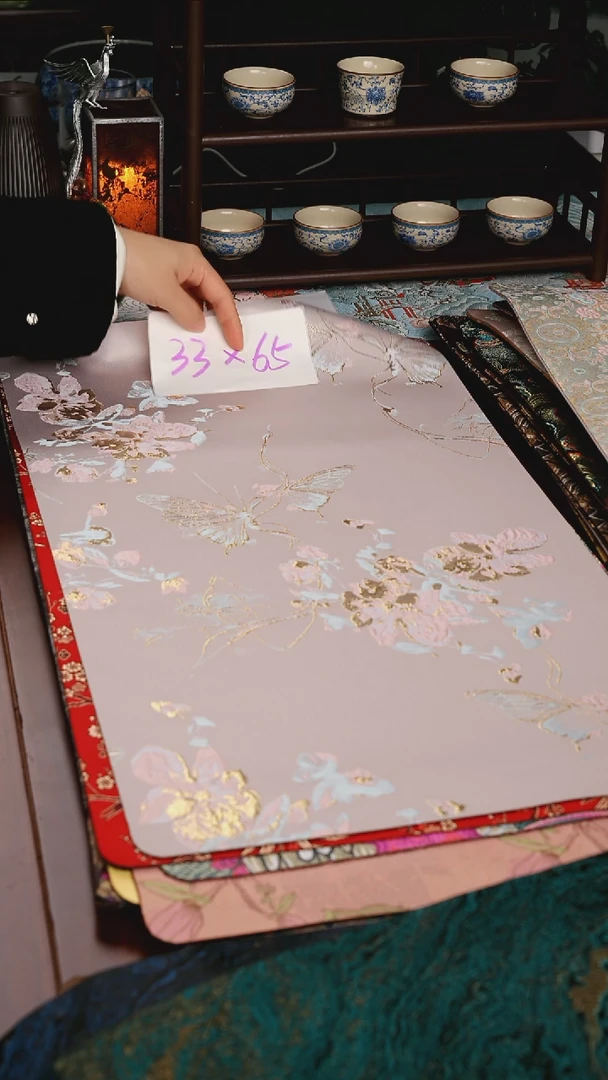 【蝴蝶织锦单面】中国风干泡织锦茶席33*65