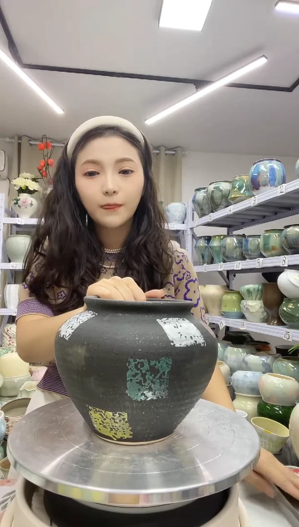 10.7号】陶瓷花盆直播链接  高：15.5   口12