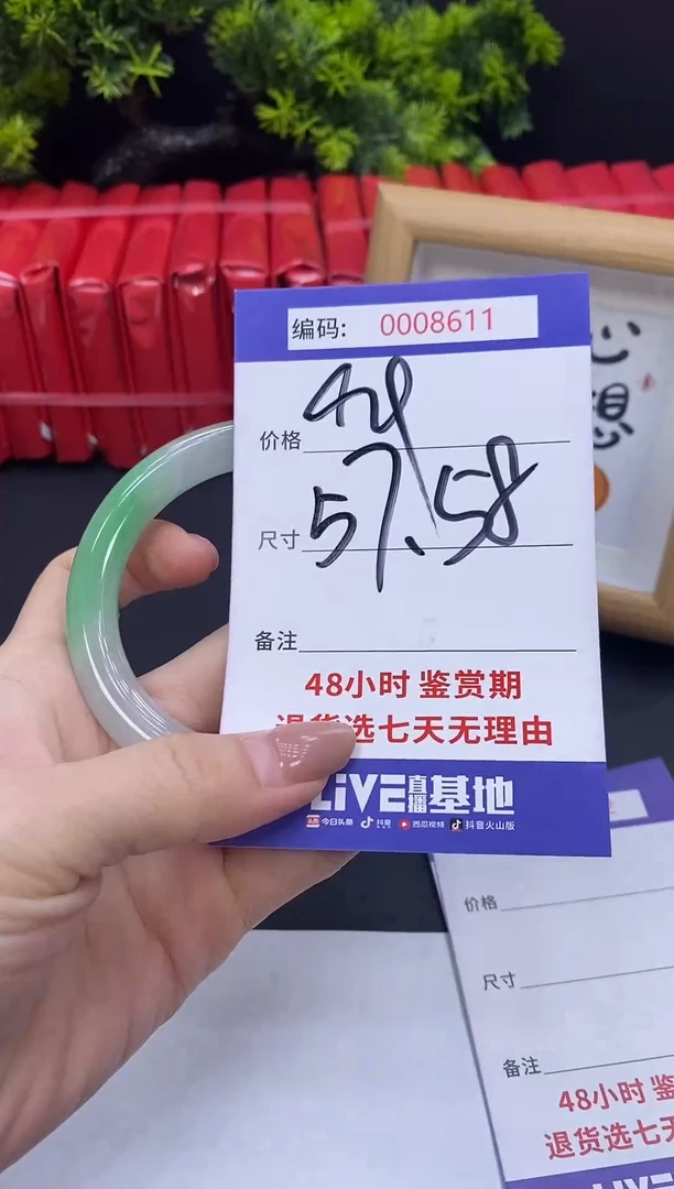 未镶嵌手镯翡翠0008611