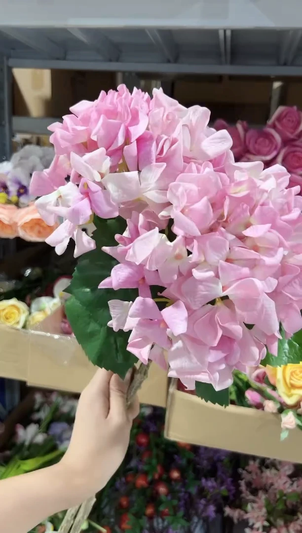 2枝粉色手感保湿绣球