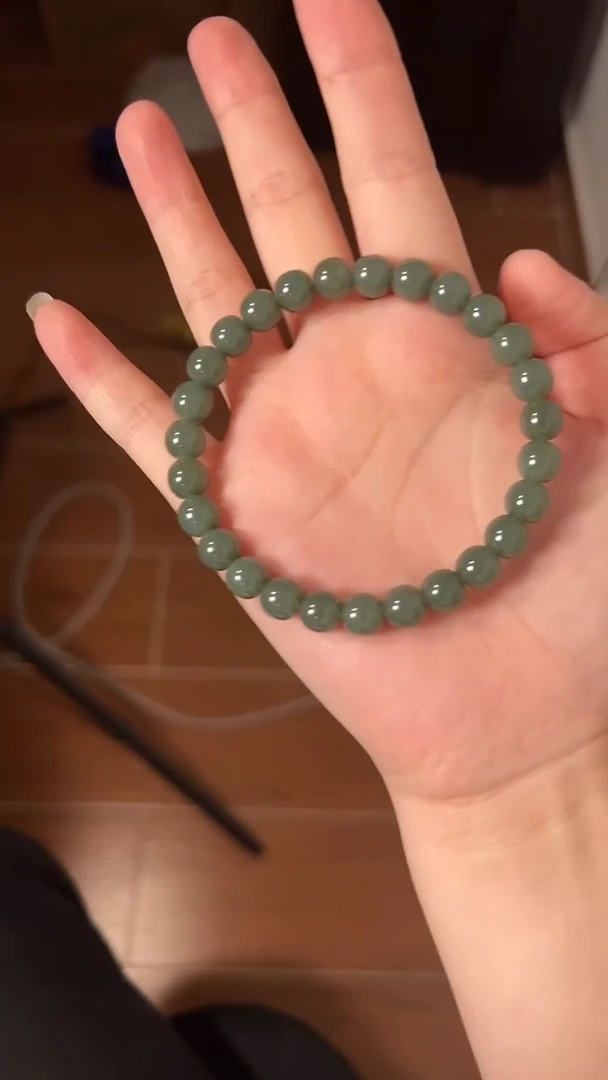 未镶嵌手串和田玉（青玉）沙枣青