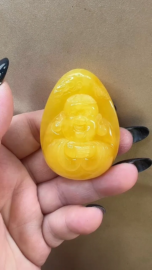 琥珀颈饰未镶嵌吊坠