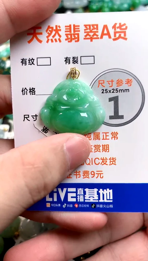 颈饰18K金镶嵌翡翠0818761935
