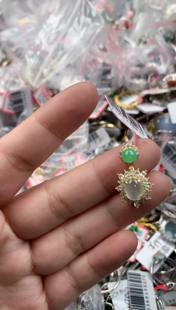 银S925镶嵌戒指翡翠55555   9