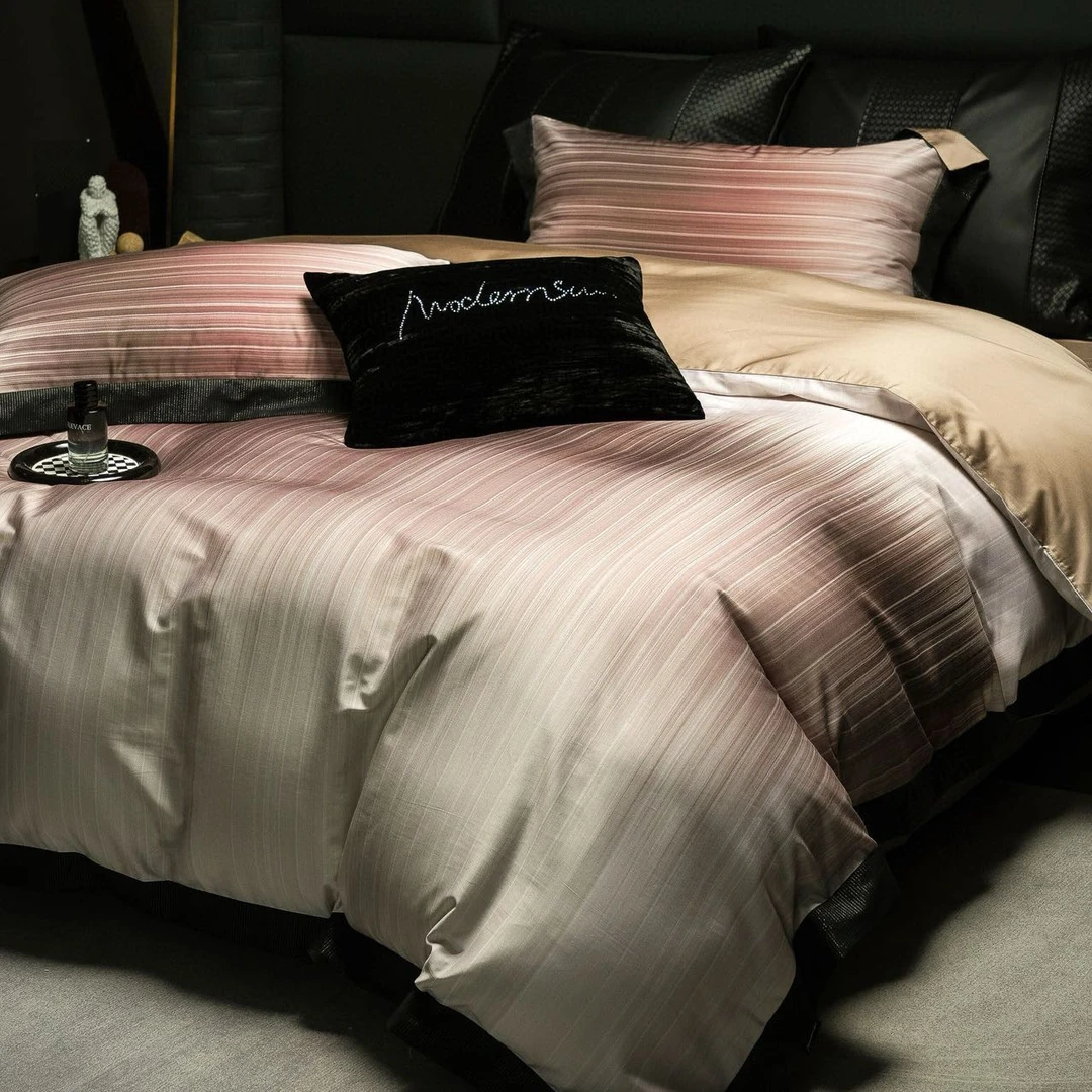 【清仓】【100S数码套件-时居咖】天丝棉数码印花四件套