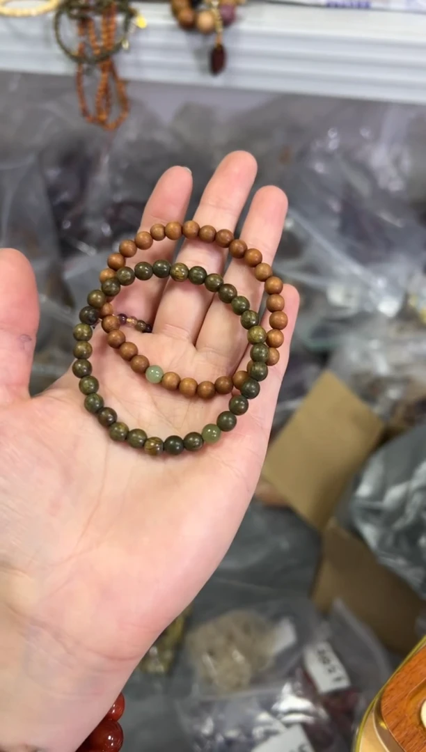 【闪购商品】檀香木手串未镶嵌老檀香木绿檀木和田款[220]