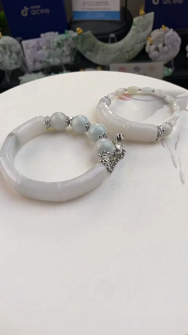 未镶嵌手链翡翠六***耳手工定制默认微瑕主播介绍为准