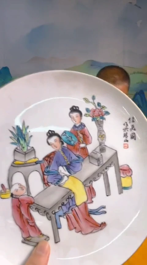 摆件景德镇陶瓷青花摆件56