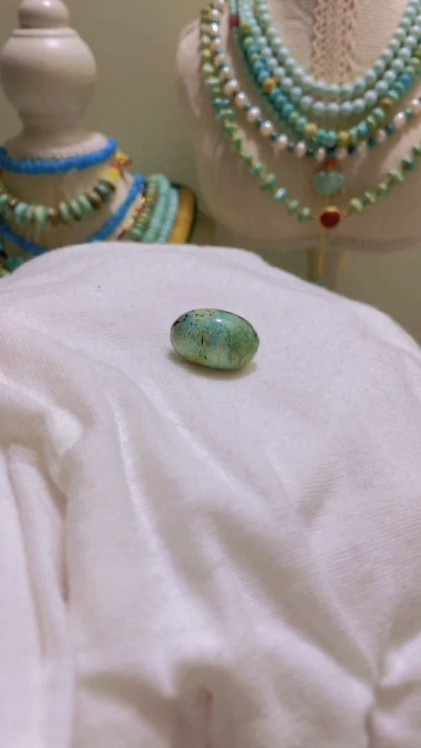 未镶嵌绿松石珠宝半成品枣珠15.8*10mm
