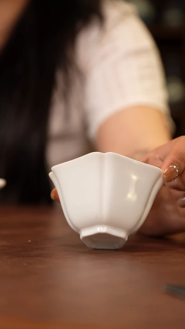 景德镇纯手工白胎五方杯