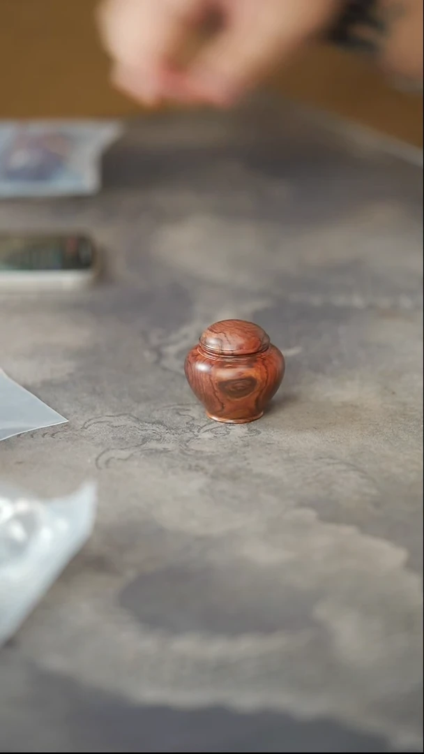 黄花梨/降香黄檀525紫油梨老料小品香罐把玩