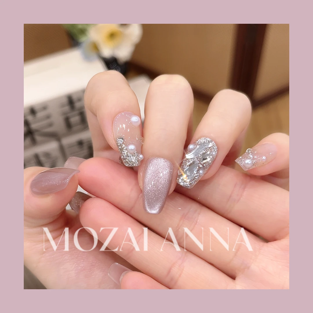 茉哉安娜【怦然心动】孤手工定制美甲可拆卸穿戴甲A1998/A1999