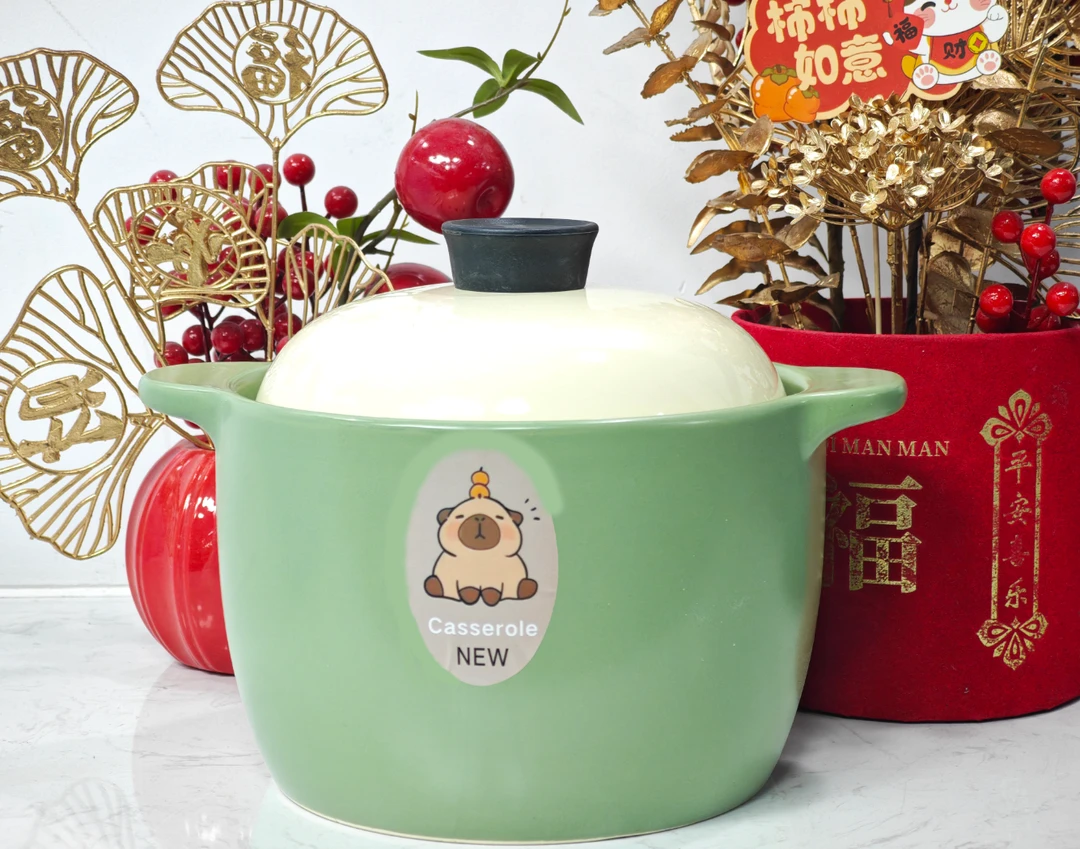 【水豚鼠砂锅】2升养生砂锅使用燃气灶炖锅煲汤燃气家用商用汤锅