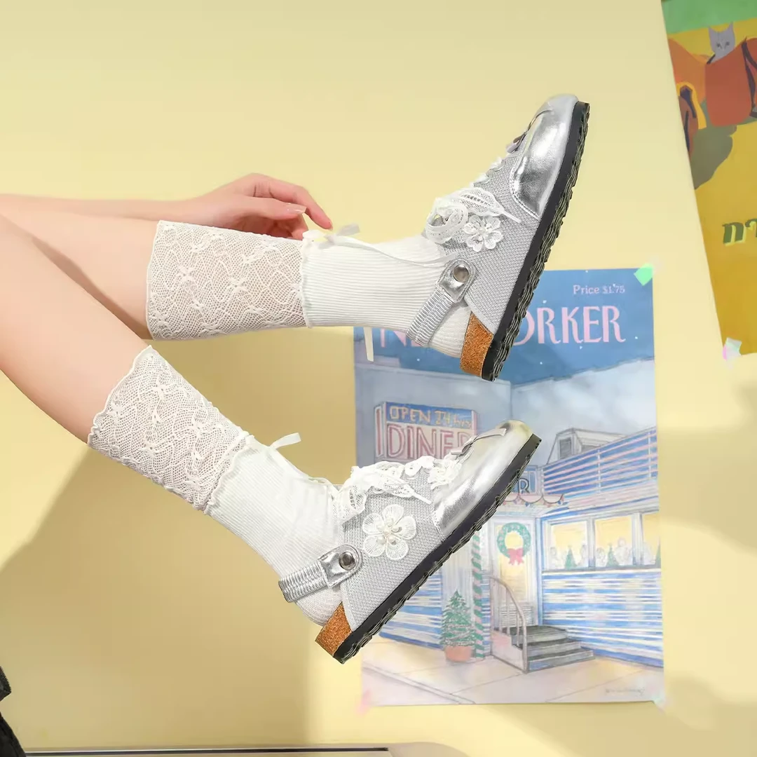 （清仓06）勃肯鞋女2024夏季新款软木包头两穿凉拖鞋小众设计感半鞋