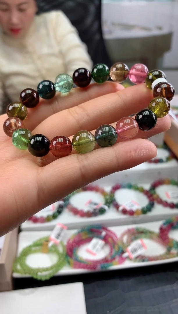 【闪购商品】碧玺手串未镶嵌多样性发一条