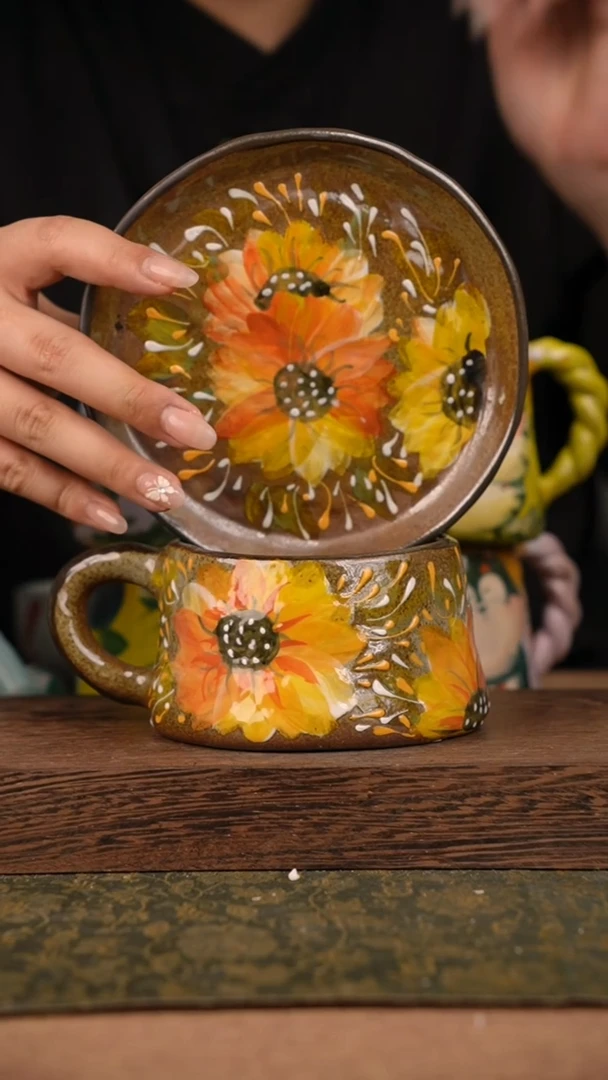 摆件泥垚手作 景德镇手工手绘器物