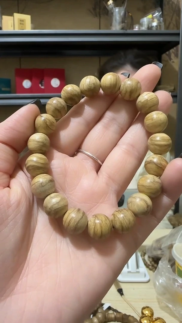 【闪购商品】沉香手串41号芽庄虎斑纹圆珠手串卡11