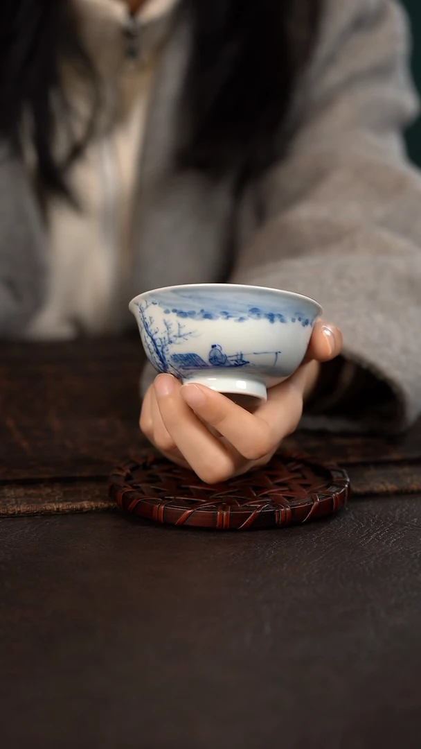 【闪购商品】杯700号HLX陶瓷山水茶碗杯