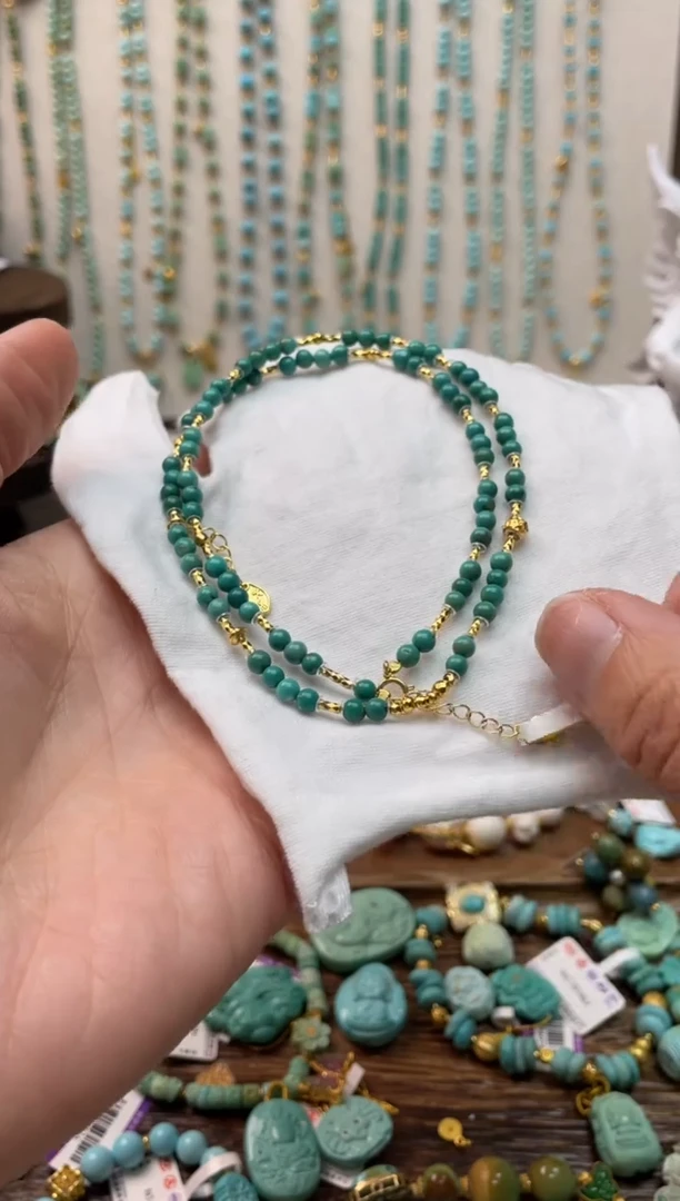 【闪购商品】绿松石项链银S925镶嵌90