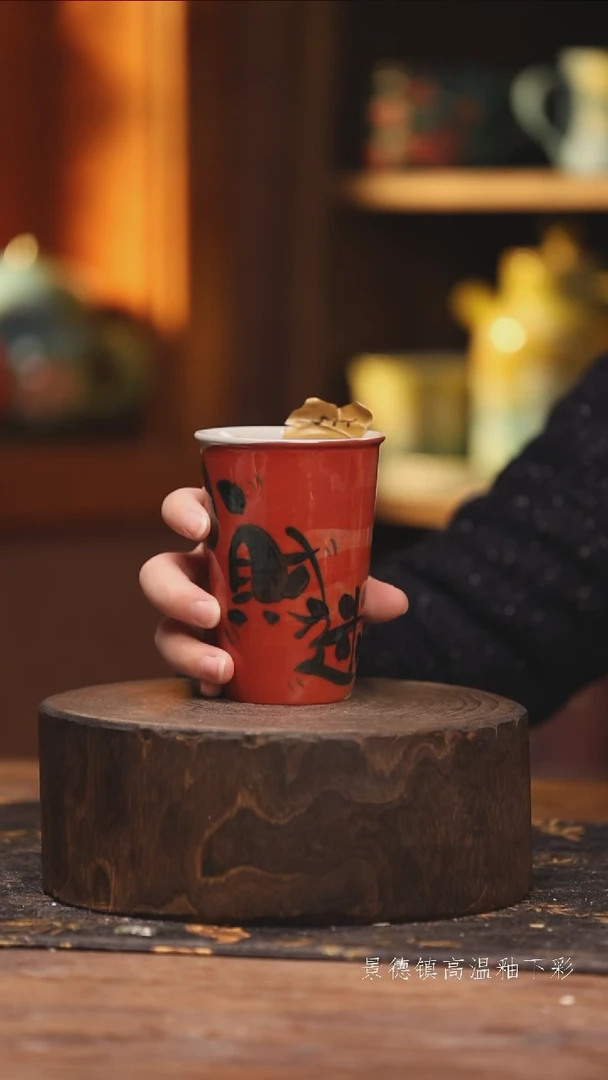 陶瓷景德镇高温釉下手绘陶瓷@L544@