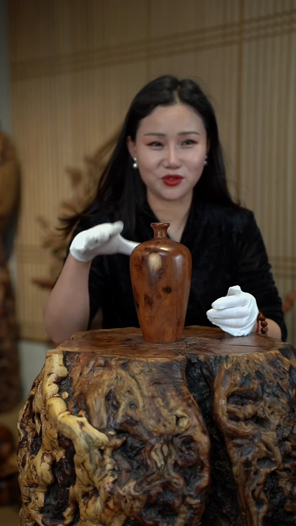 枣木雷击枣木梅瓶
