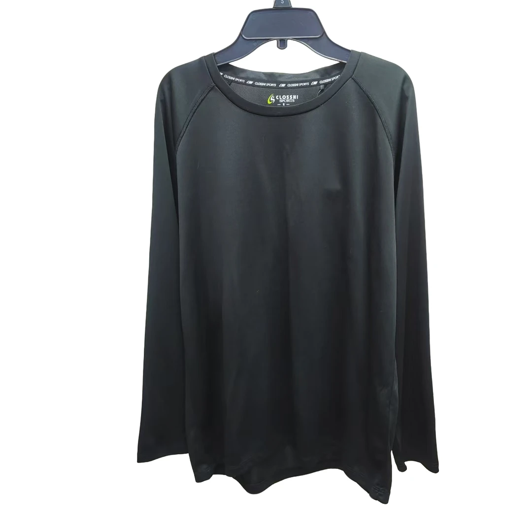 A1032    男士长袖T休闲百搭黑色圆领简约