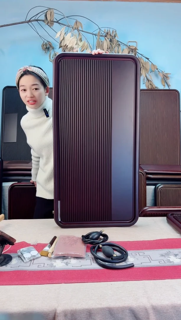 东**食云海红色茶盘90*45*4