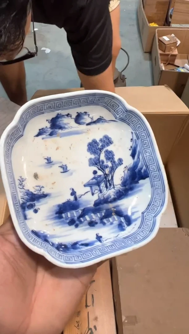 C1837中古瓷器 茶器周边/1窑粘