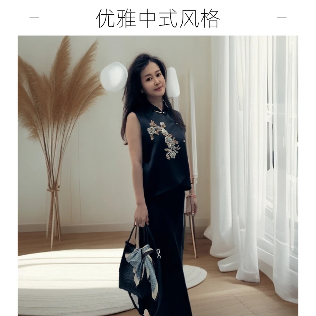 2025新中式醋酸马甲 高级设计感十足 重工中国风马甲