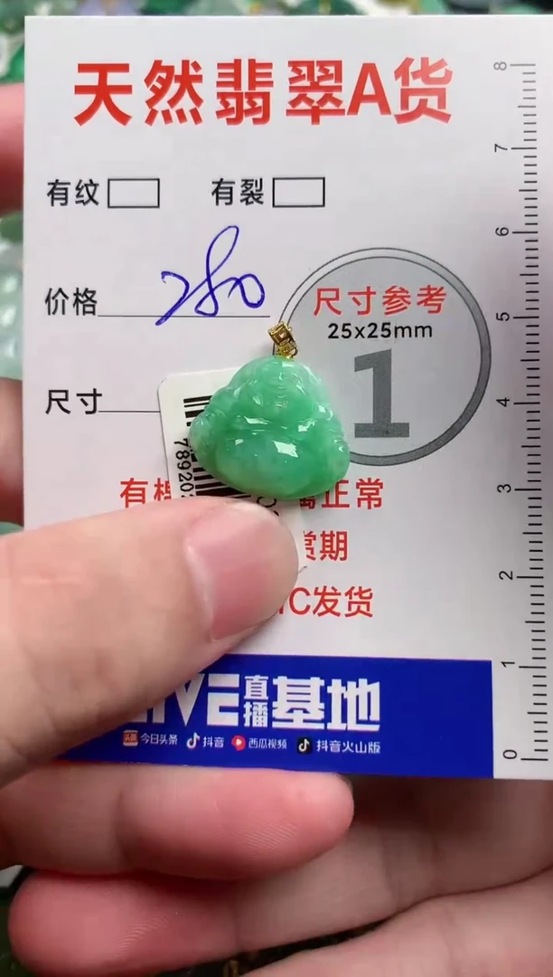 翡翠18K金镶嵌颈饰1002288310