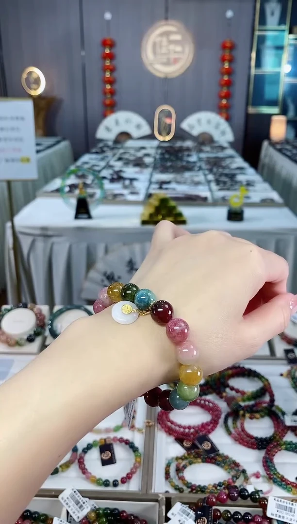 未镶嵌老矿碧玺单圈手串10mm+碧玺hon多样性发一条