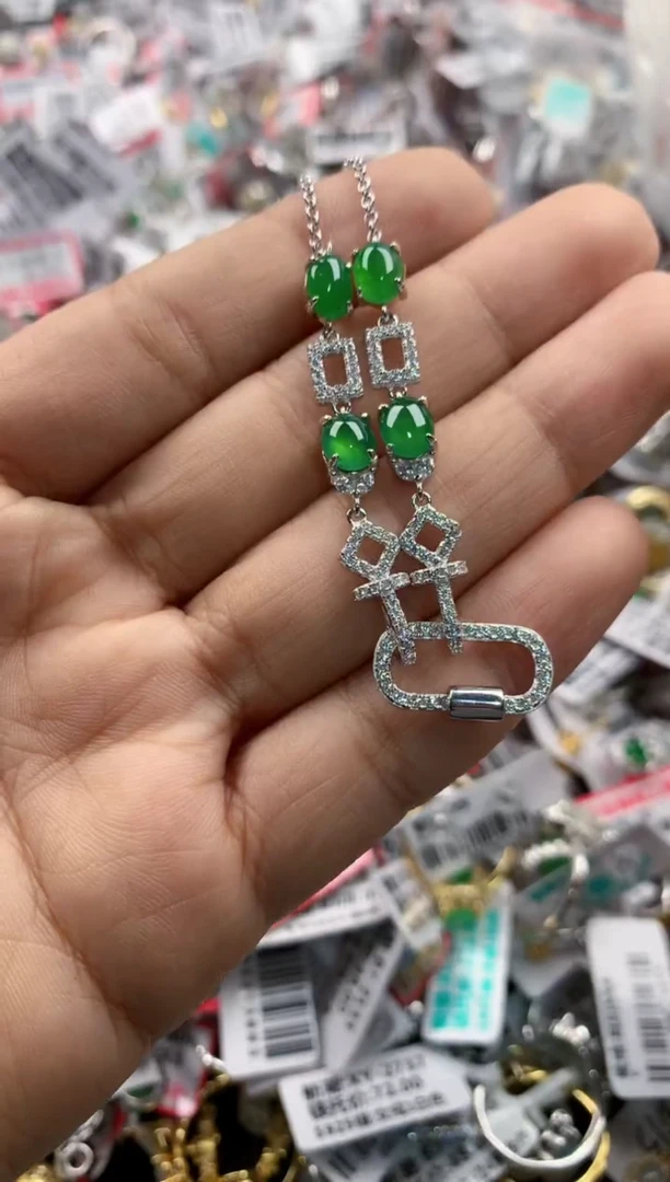 银S925镶嵌戒指翡翠555    6