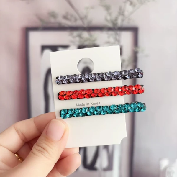 韩国时尚网红闪闪一字侧边夹发夹A74