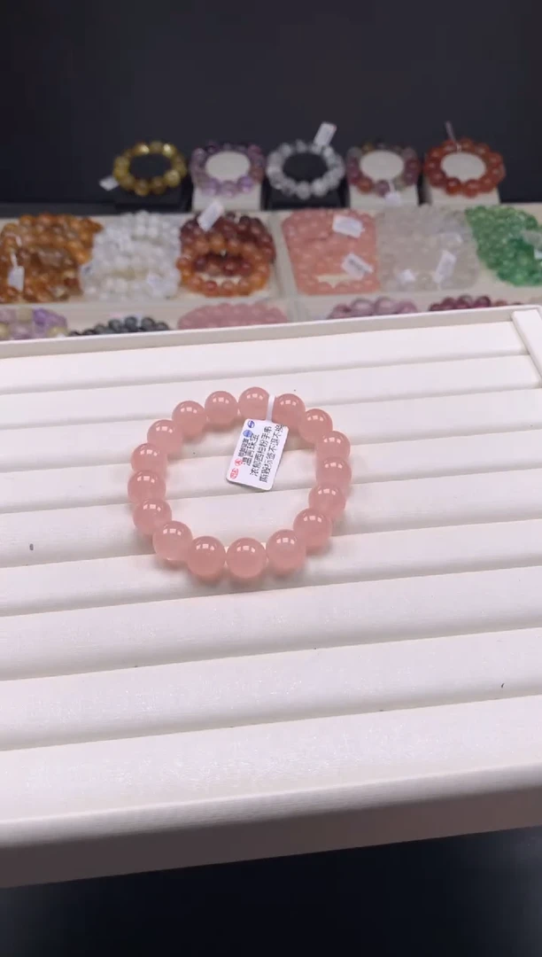 【闪购商品】水晶手链未镶嵌西柚粉12，A86