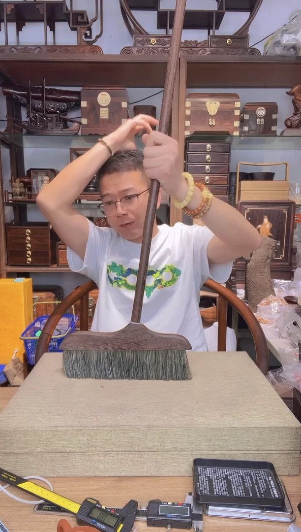 乌木类架子306鸡翅木三节扫把