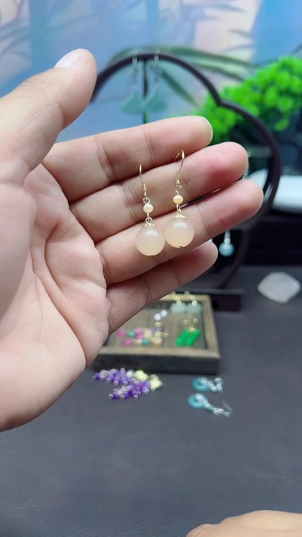 未镶嵌耳饰玛瑙/玉髓023