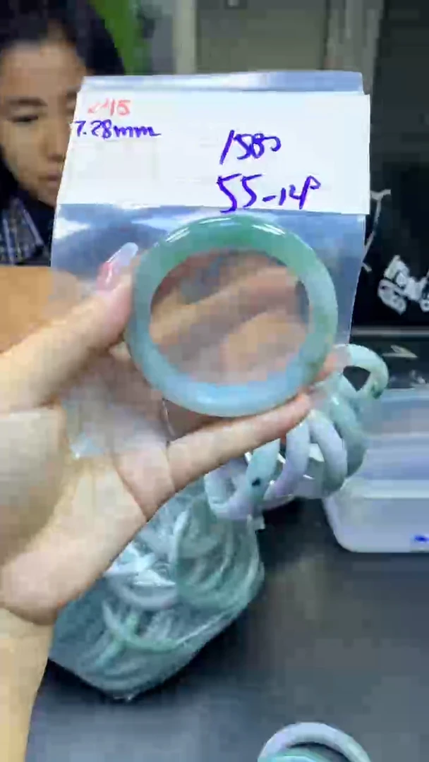 定制翡翠未镶嵌245手镯55+1580元+拍一发一