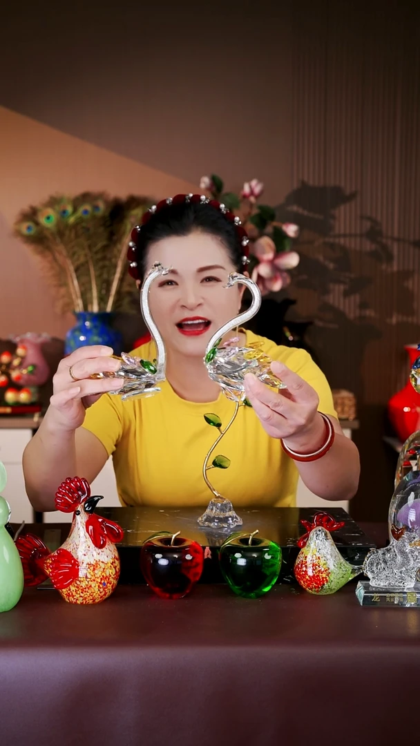 玻璃宇花媛水晶琉璃外贸花瓶J-3
