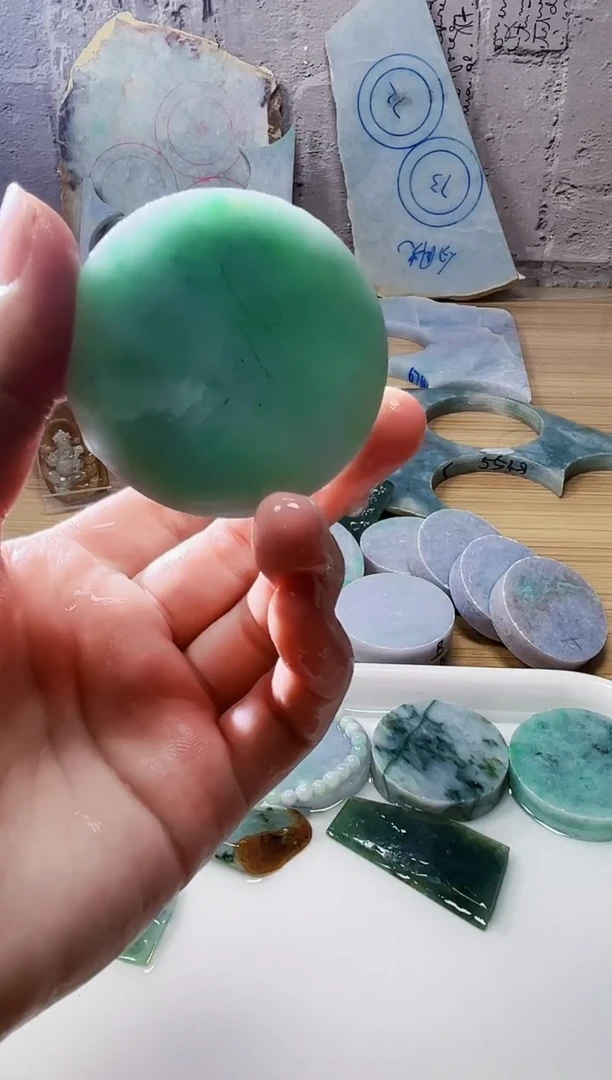裸石翡翠天然翡翠A货484
