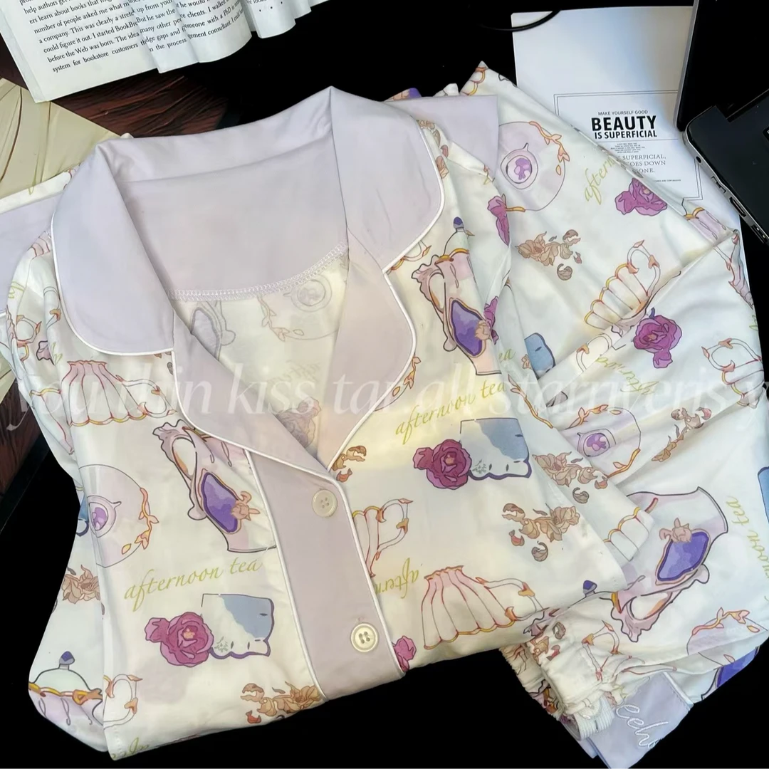 【云感棉带胸垫】月子服产后哺乳睡衣孕妇喂奶住院服家居服产妇