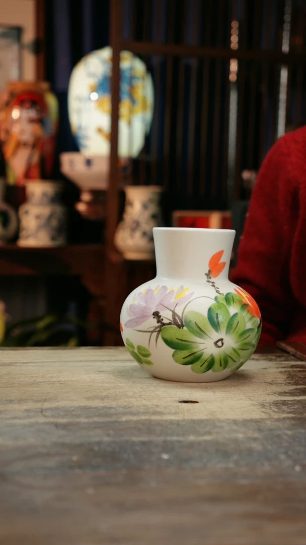 【闪购商品】瓷片景德镇纯手工釉下彩精品花瓶